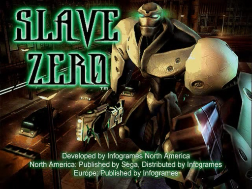 Slave Zero title screen for Sega Dreamcast